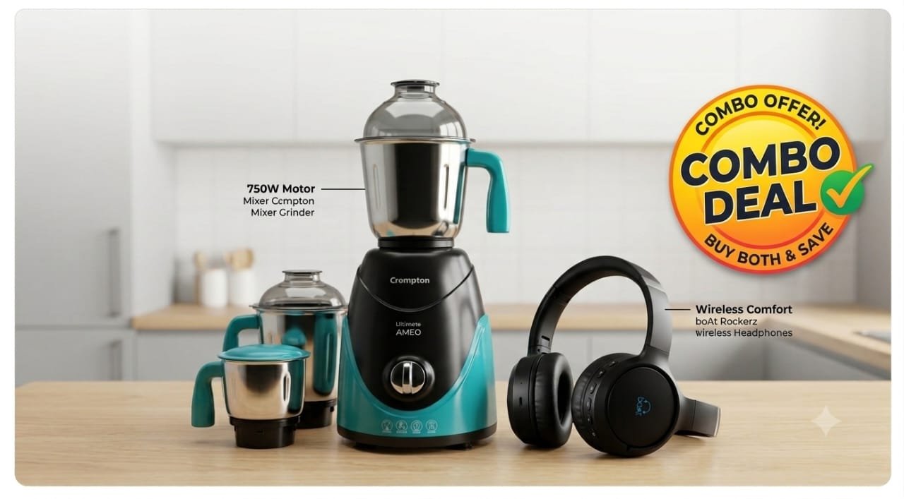 Mixer grinder headphone combo